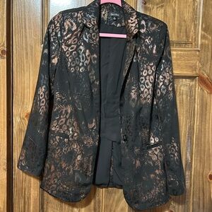 Leopard print blazer.